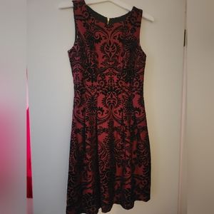 Velvet and red dress